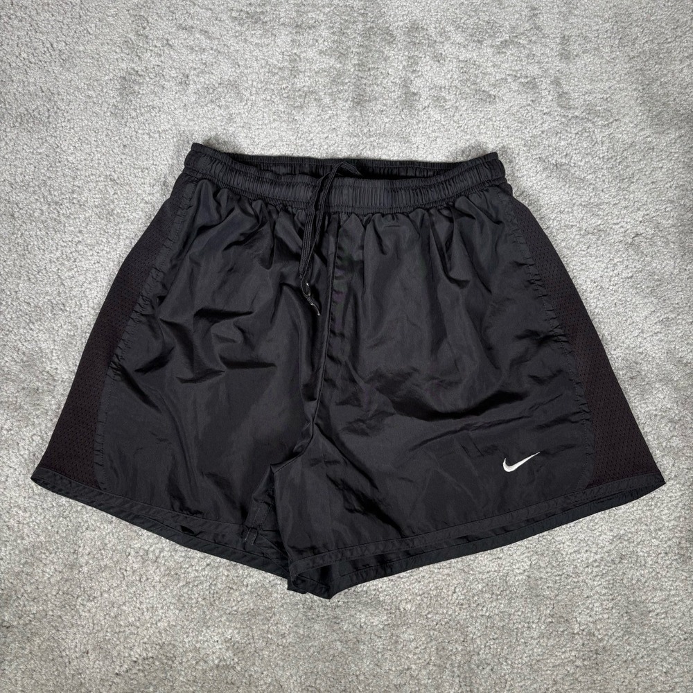Vintage Nike Shorts Womens M Black Unlined Lightweight Soccer Running Gym 90s